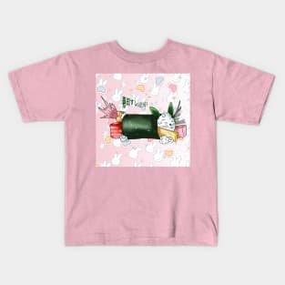 sushi roll cute rabbit rice Kids T-Shirt